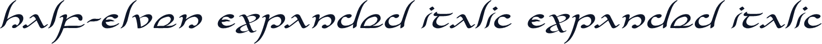 Half-Elven Expanded Italic Expanded Italic