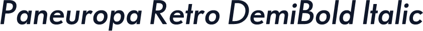 Paneuropa Retro DemiBold Italic