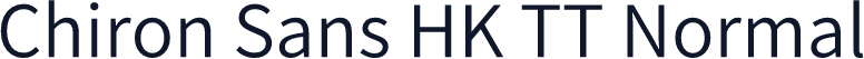 Chiron Sans HK TT Normal