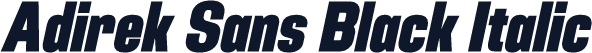 Adirek Sans Black Italic