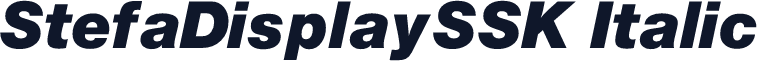 StefaDisplaySSK Italic