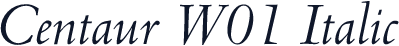 Centaur W01 Italic