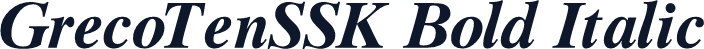 GrecoTenSSK Bold Italic