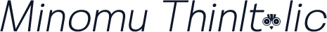Minomu-ThinItalic