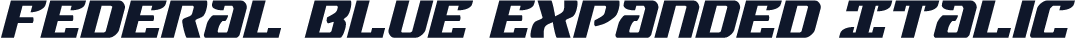 Federal Blue Expanded Italic