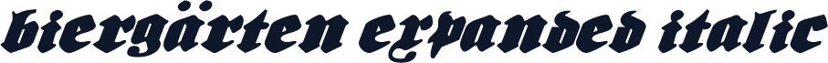 Biergärten Expanded Italic