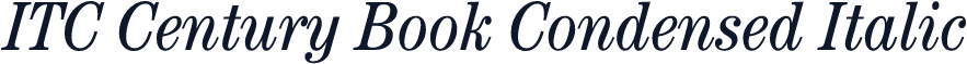 ITC Century Book Condensed Italic