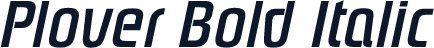 Plover Bold Italic