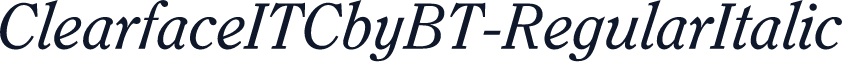 ClearfaceITCbyBT-RegularItalic