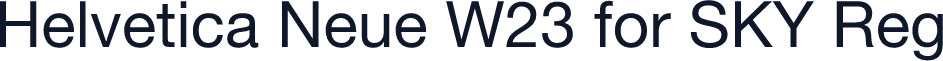 Helvetica Neue W23 for SKY Reg