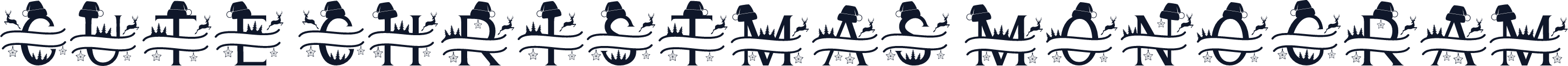 Cute Christmas Monogram