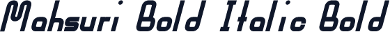 Mahsuri Bold Italic Bold