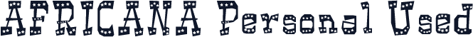 AFRICANA Personal Used