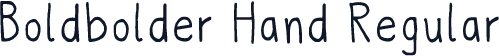 Boldbolder Hand Regular