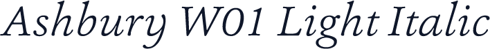 Ashbury W01 Light Italic