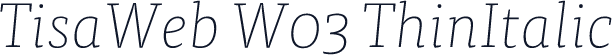 TisaWeb W03 ThinItalic