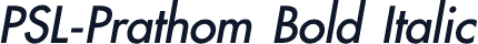 PSL-Prathom Bold Italic