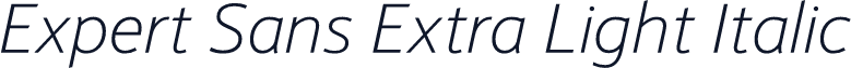 Expert Sans Extra Light Italic
