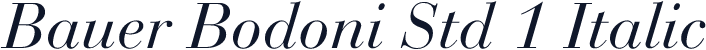 Bauer Bodoni Std 1 Italic
