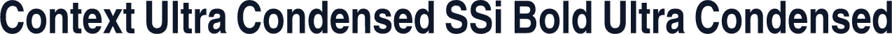 Context Ultra Condensed SSi Bold Ultra Condensed