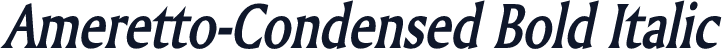 Ameretto-Condensed Bold Italic