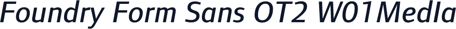 Foundry Form Sans OT2 W01MedIa
