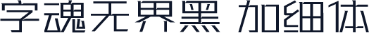 字魂无界黑 加细体