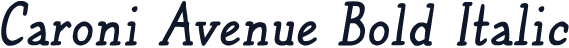 Caroni Avenue Bold Italic