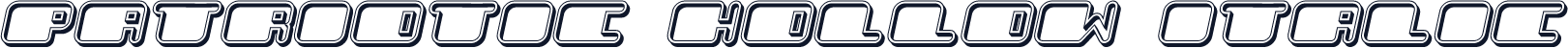 Patriotic Hollow Italic