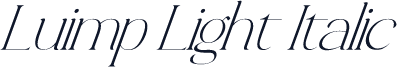 Luimp Light Italic