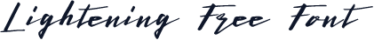 Lightening Free Font