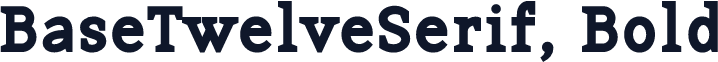 BaseTwelveSerif, Bold