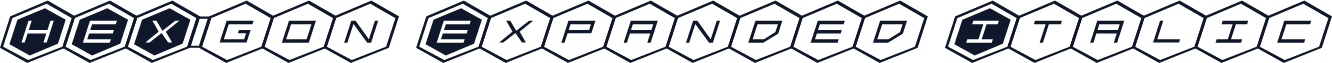 HEX:gon Expanded Italic
