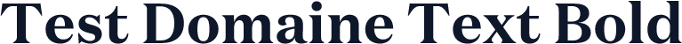 Test Domaine Text Bold