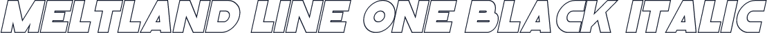 Meltland Line One Black Italic