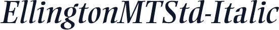 EllingtonMTStd-Italic