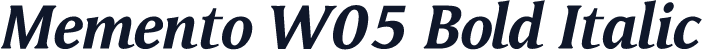 Memento W05 Bold Italic