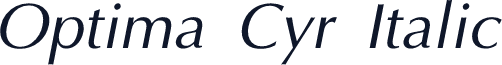 Optima Cyr Italic