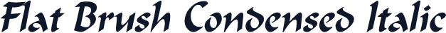 Flat Brush Condensed Italic