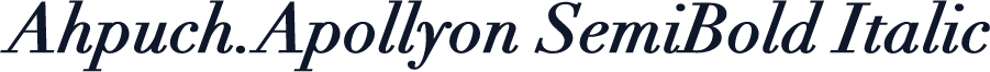Ahpuch.Apollyon SemiBold Italic
