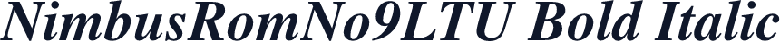 NimbusRomNo9LTU Bold Italic