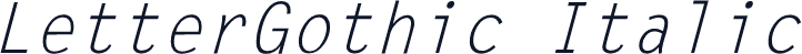 LetterGothic Italic