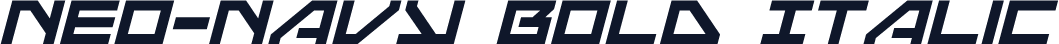 Neo-Navy Bold Italic