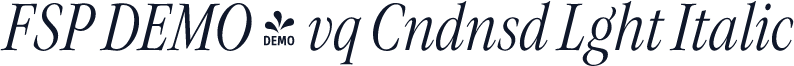 FSP DEMO - vq Cndnsd Lght Italic