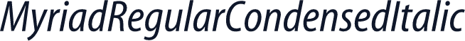 MyriadRegularCondensedItalic