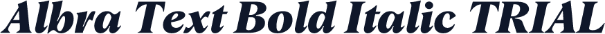 Albra Text Bold Italic TRIAL
