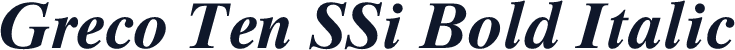Greco Ten SSi Bold Italic