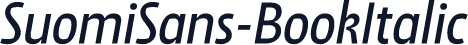 SuomiSans-BookItalic