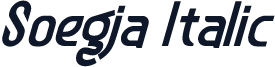 Soegja Italic
