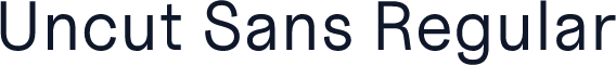 Uncut Sans Regular